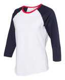 Women's Baseball Fine Jersey Three-Quarter Sleeve Tee