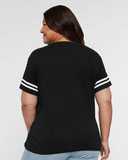 LAT Women's Football V-Neck Fine Jersey Tee 3537