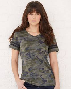 LAT Women's Football V-Neck Fine Jersey Tee 3537 LAT Women's Football V-Neck Fine Jersey Tee 3537