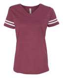 Women's Football V-Neck Fine Jersey Tee