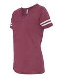 Women's Football V-Neck Fine Jersey Tee