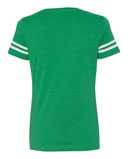 Women's Football V-Neck Fine Jersey Tee
