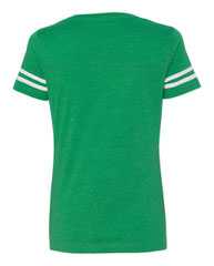 Women's Football V-Neck Fine Jersey Tee