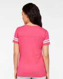 Women's Football V-Neck Fine Jersey Tee