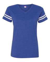 Women's Football V-Neck Fine Jersey Tee