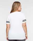 Women's Football V-Neck Fine Jersey Tee