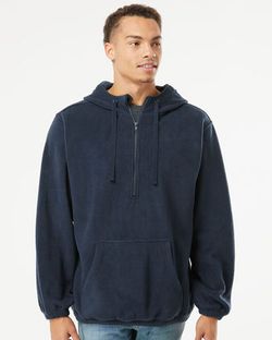 Burnside Polar Fleece Quarter-Zip Hooded Pullover 3600B Burnside Polar Fleece Quarter-Zip Hooded Pullover 3600B