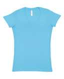 Junior's Fine Jersey V-Neck Tee