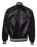 Augusta Sportswear Satin Baseball Jacket Striped Trim 3610