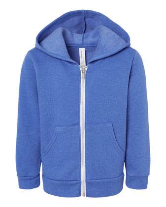 BELLA + CANVAS Toddler Sponge Fleece Full-Zip Hoodie 3739T