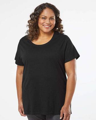 LAT Curvy Collection Women's Fine Jersey Tee 3816
