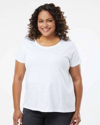 LAT Curvy Collection Women's Fine Jersey Tee 3816