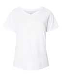 Curvy Collection Women's Fine Jersey V-Neck Tee