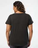 LAT Curvy Collection Women's Fine Jersey V-Neck Tee 3817
