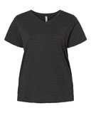 LAT Curvy Collection Women's Fine Jersey V-Neck Tee 3817
