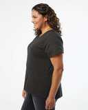 LAT Curvy Collection Women's Fine Jersey V-Neck Tee 3817