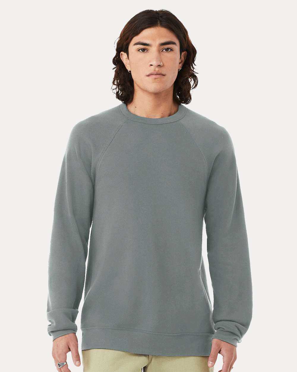 BELLA + CANVAS Sponge Fleece Raglan Crewneck Sweatshirt 3901