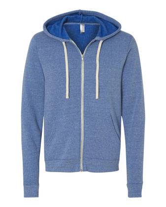 BELLA + CANVAS Triblend Sponge Fleece Full-Zip Hoodie 3909