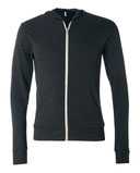 BELLA + CANVAS Triblend Lightweight Full-Zip Hooded Long Sleeve Tee 3939