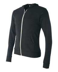 Triblend Lightweight Full-Zip Hooded Long Sleeve Tee