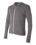 Triblend Lightweight Full-Zip Hooded Long Sleeve Tee