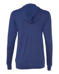 Triblend Lightweight Full-Zip Hooded Long Sleeve Tee