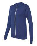Triblend Lightweight Full-Zip Hooded Long Sleeve Tee
