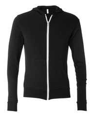 Triblend Lightweight Full-Zip Hooded Long Sleeve Tee