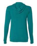 Triblend Lightweight Full-Zip Hooded Long Sleeve Tee