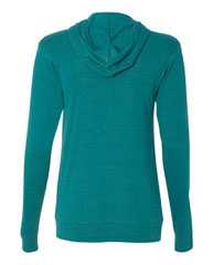 Triblend Lightweight Full-Zip Hooded Long Sleeve Tee