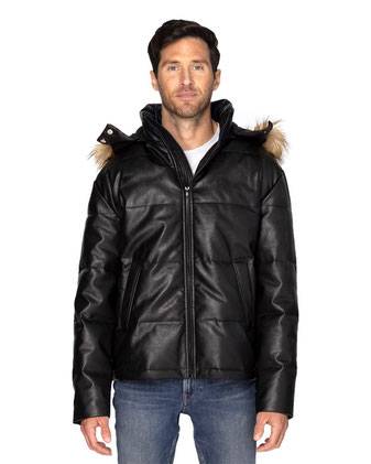 Threadfast Apparel Vegan Leather Puffer Jacket 397J
