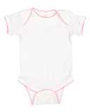 White/ Raspberry Picot