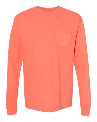 Comfort Colors Garment-Dyed Heavyweight Long Sleeve Pocket T-Shirt 4410