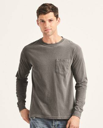 Comfort Colors Garment-Dyed Heavyweight Long Sleeve Pocket T-Shirt 4410