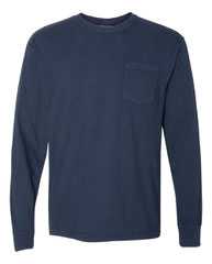 Garment-Dyed Heavyweight Long Sleeve Pocket T-Shirt