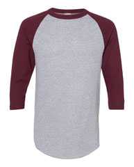 Three-Quarter Raglan Sleeve Baseball Jersey