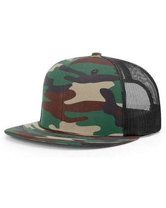 Wool Blend Flat Bill Trucker Cap
