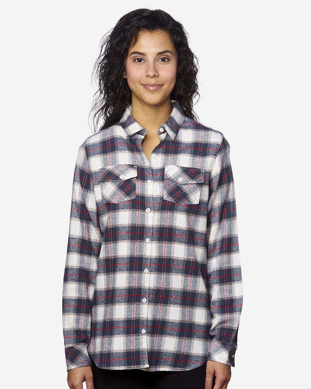 Burnside Women's Yarn-Dyed Long Sleeve Flannel Shirt 5210