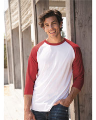 JERZEES Premium Blend Ringspun Three-Quarter Sleeve Raglan Baseball T-Shirt 560RR