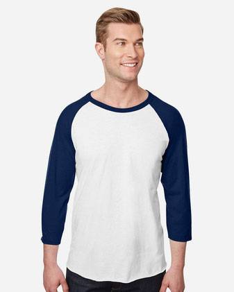 JERZEES Premium Blend Ringspun Three-Quarter Sleeve Raglan Baseball T-Shirt 560RR