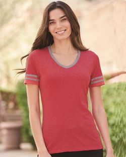 JERZEES Women's Varsity Triblend V-Neck T-Shirt 602WVR JERZEES Women's Varsity Triblend V-Neck T-Shirt 602WVR