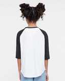 Youth Baseball Fine Jersey Three-Quarter Sleeve Tee