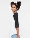 Youth Baseball Fine Jersey Three-Quarter Sleeve Tee