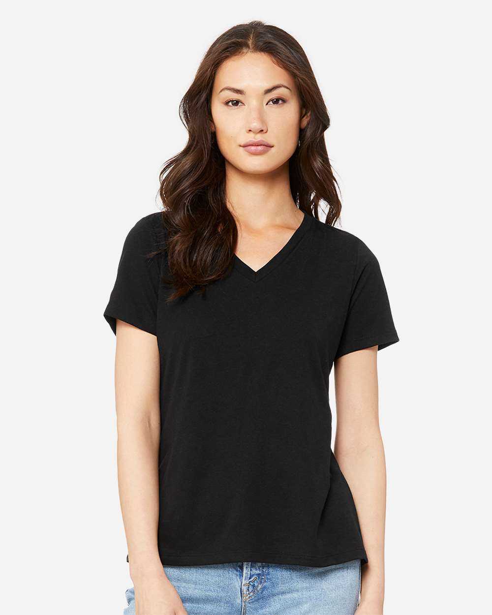 BELLA + CANVAS Women's Relaxed Triblend Short Sleeve V-Neck Tee 6415