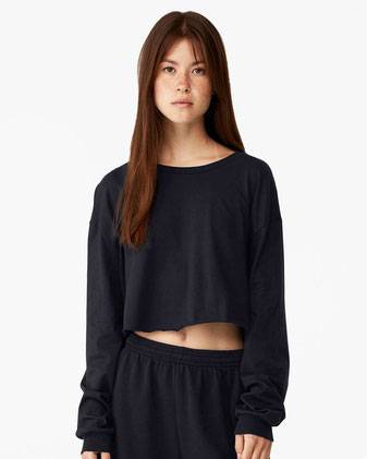 BELLA + CANVAS FWD Fashion Women's Crop Long Sleeve Tee 6501