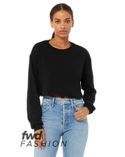 BELLA + CANVAS FWD Fashion Women's Crop Long Sleeve Tee 6501 BELLA + CANVAS FWD Fashion Women's Crop Long Sleeve Tee 6501