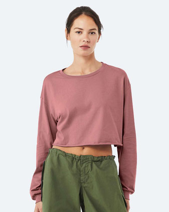BELLA + CANVAS FWD Fashion Women's Crop Long Sleeve Tee 6501