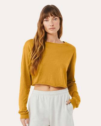 BELLA + CANVAS FWD Fashion Women's Crop Long Sleeve Tee 6501