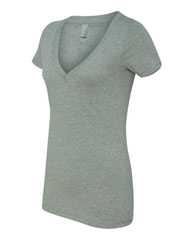 Women’s CVC Deep V-Neck T-Shirt