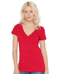 Next Level Women’s CVC Deep V-Neck T-Shirt 6640 Next Level Women’s CVC Deep V-Neck T-Shirt 6640